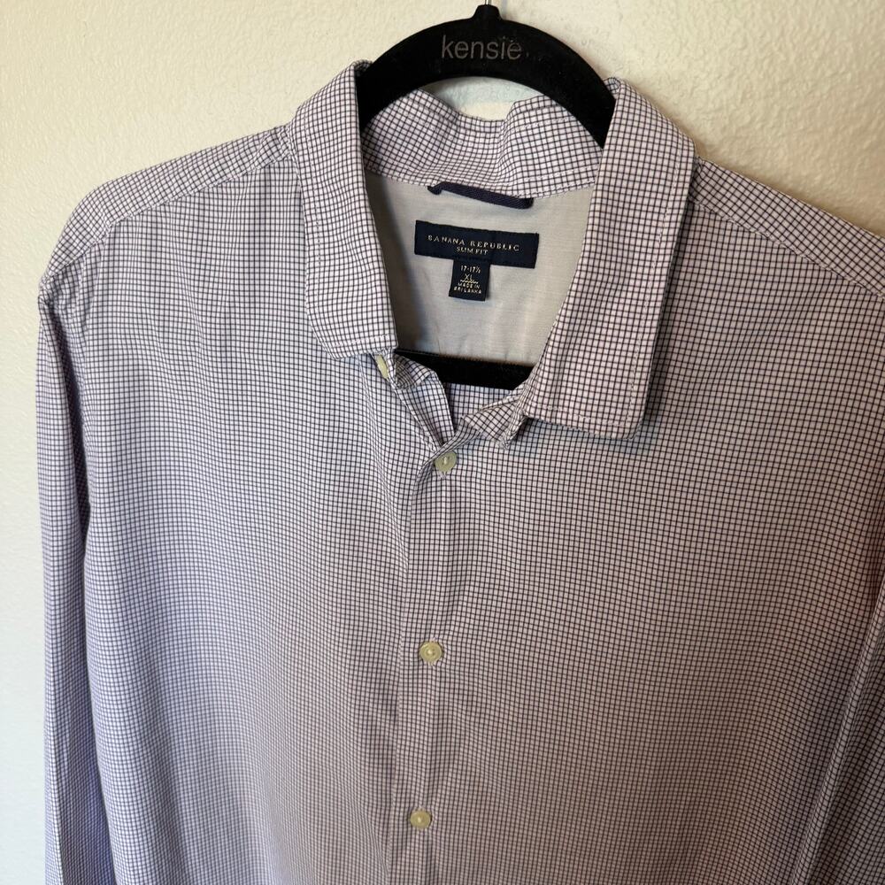 Banana Republic Slim Fit Button Up Long Sleeve Shirt Men's XL